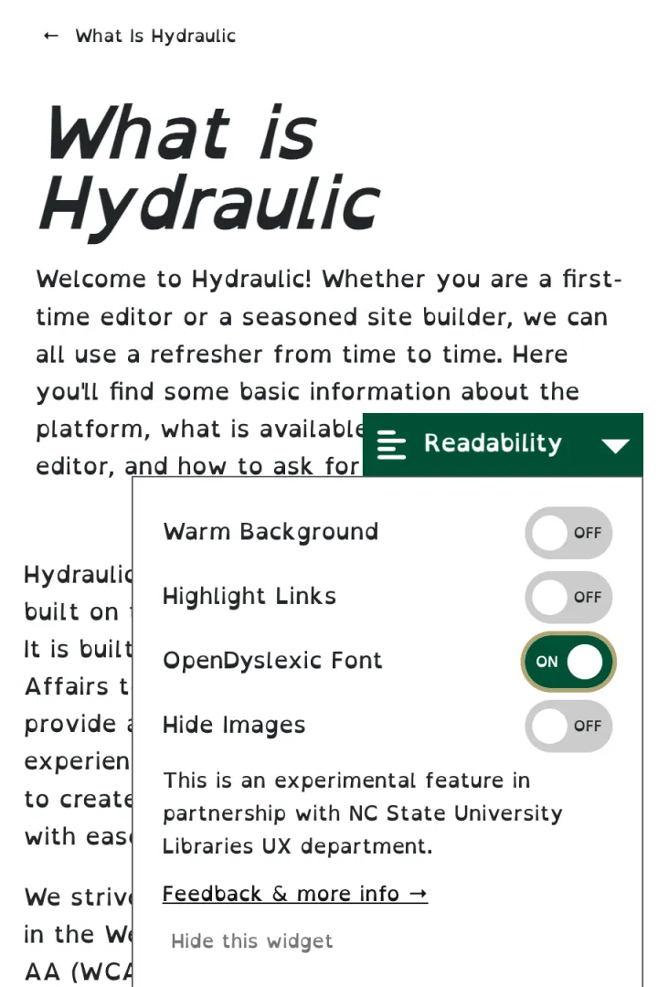 Open Dyslexic Font Enabled