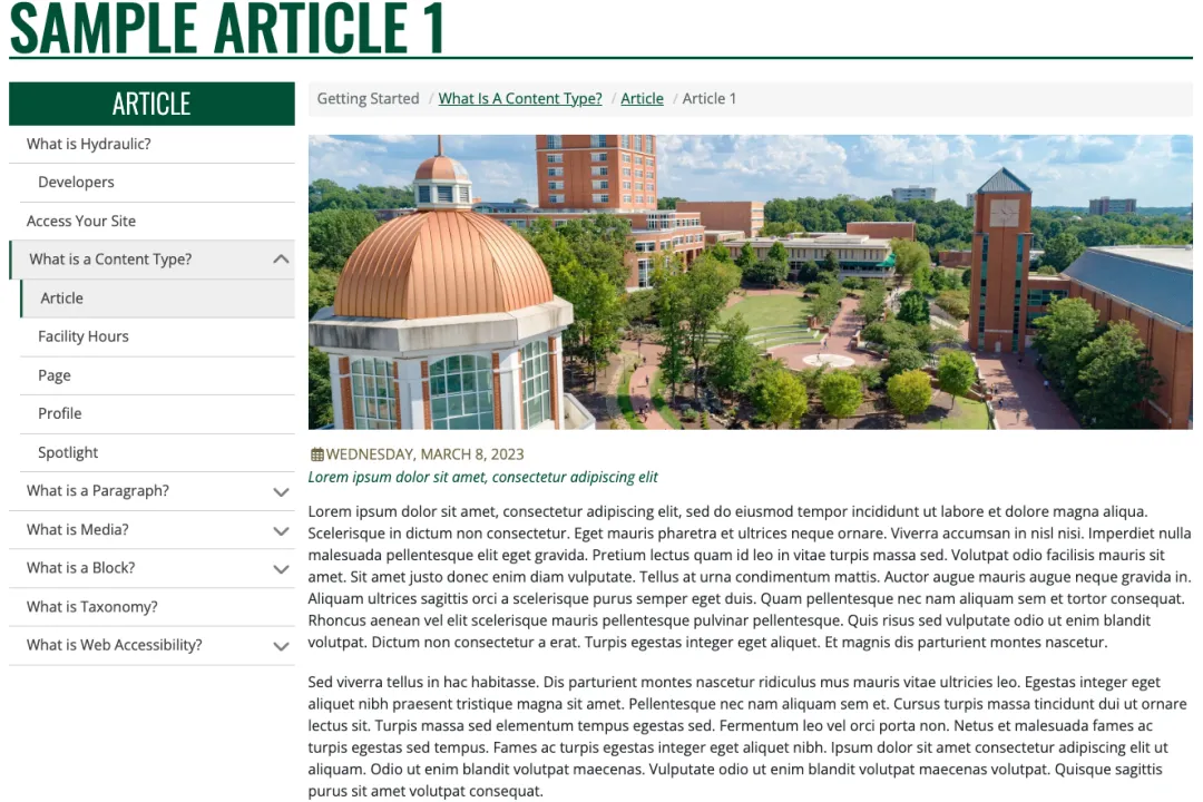 Sample of an Article on Hydraulic v4