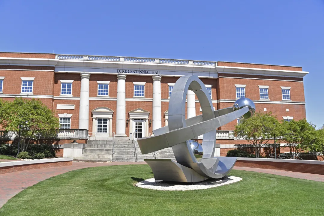 Sculpture on the engineering side of campus