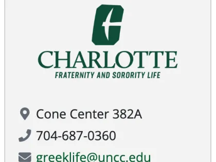 Fraternity and Sorority Life Office Information block sample